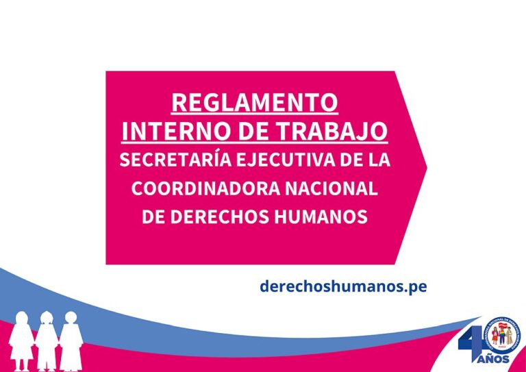 Reglamento interno de la Secretaría Ejecutiva de la CNDDHH